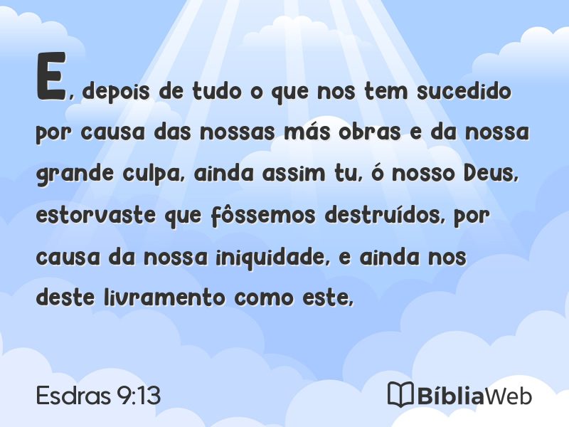 Esdras 9:13 em imagem para compartilhar