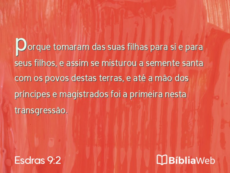 Esdras 9:2 em imagem para compartilhar