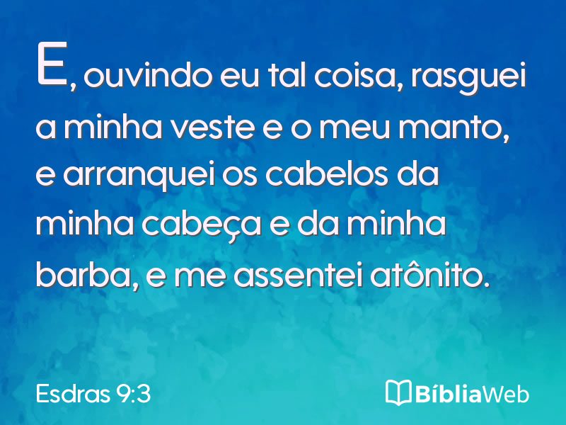Esdras 9:3 em imagem para compartilhar