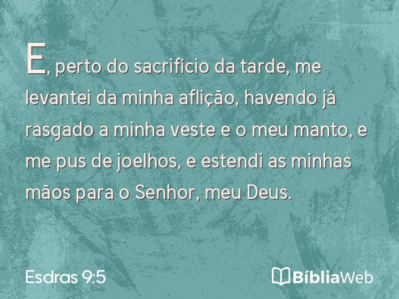 Esdras 9:5 em imagem para compartilhar