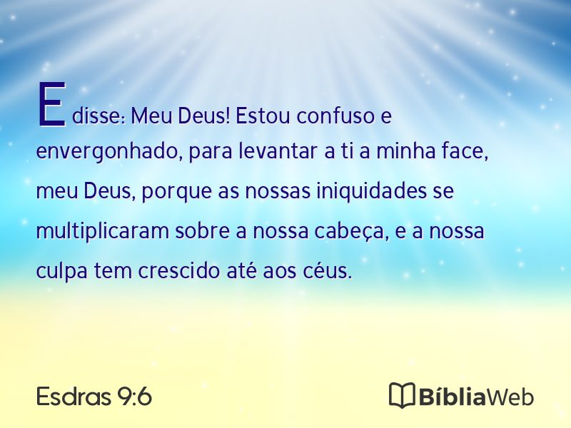 Esdras 9:6 em imagem para compartilhar