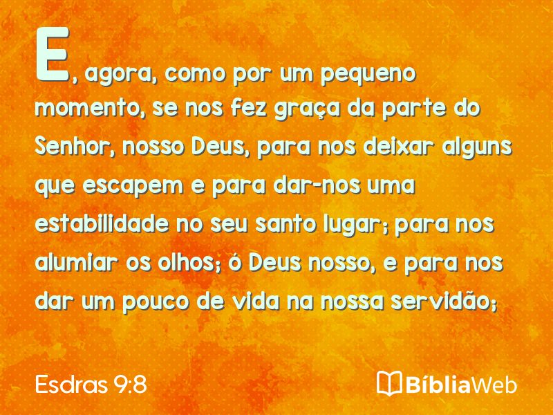 Esdras 9:8 em imagem para compartilhar