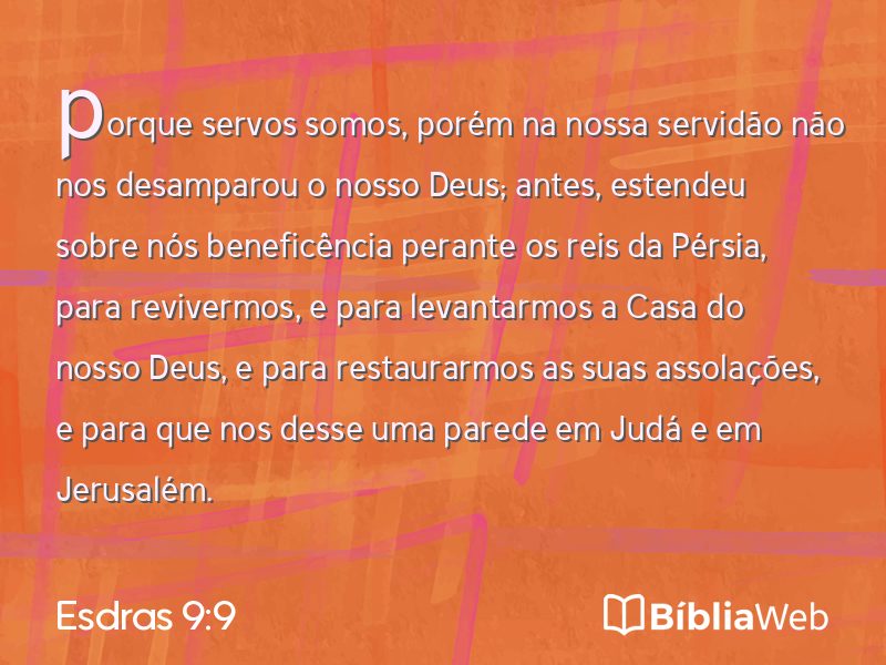 Esdras 9:9 em imagem para compartilhar