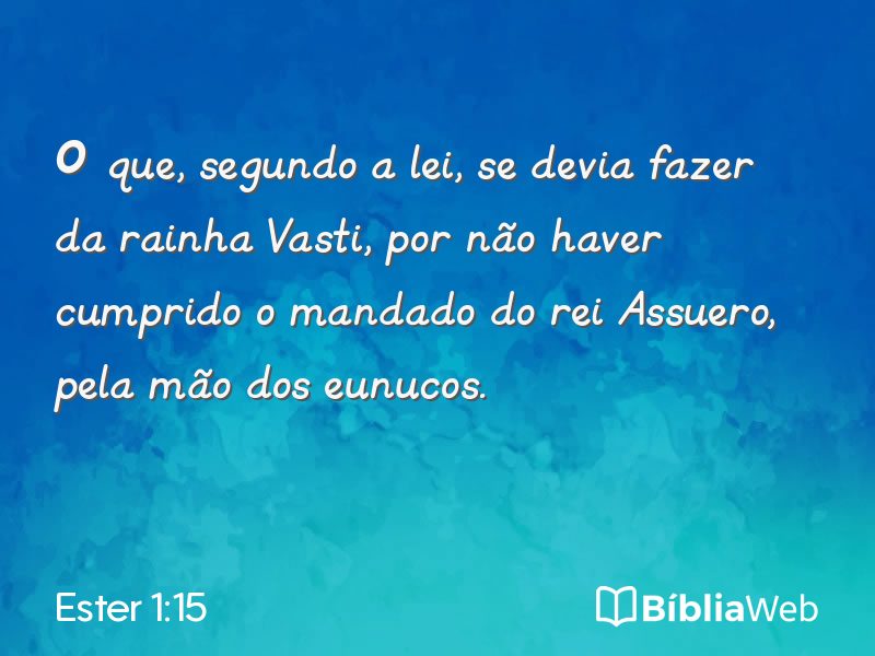 Ester 1:15 em imagem para compartilhar