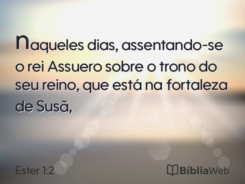 Ester 1:2 em imagem para compartilhar