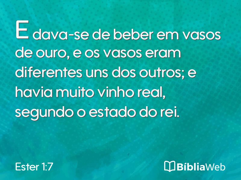Ester 1:7 em imagem para compartilhar