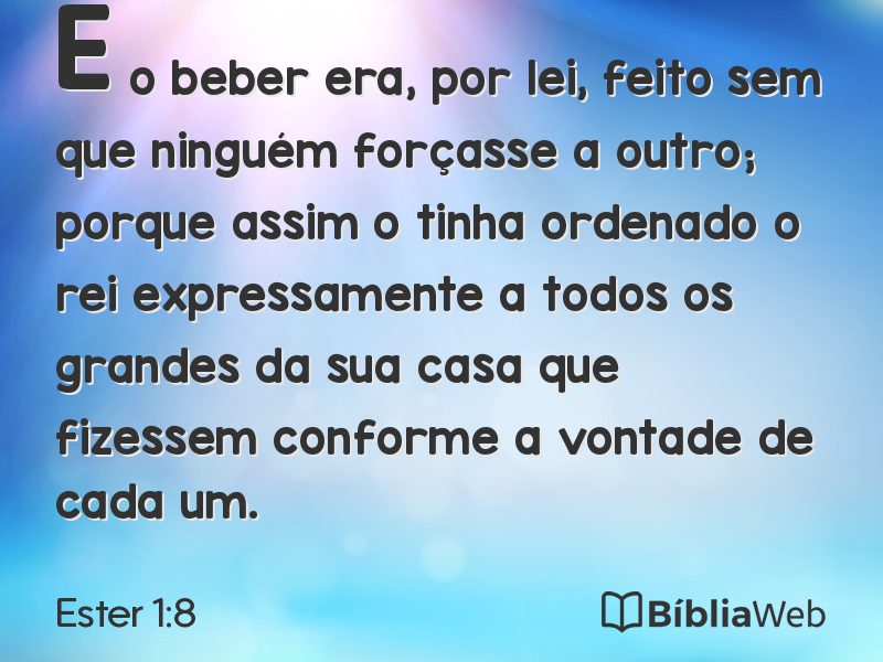 Ester 1:8 em imagem para compartilhar
