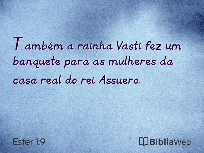 Ester 1:9 em imagem para compartilhar