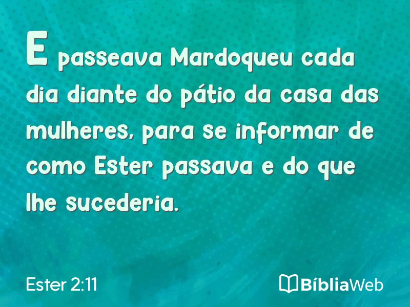 Ester 2:11 em imagem para compartilhar