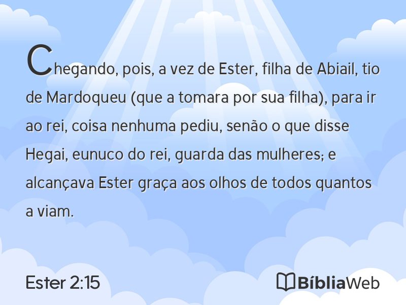 Ester 2:15 em imagem para compartilhar