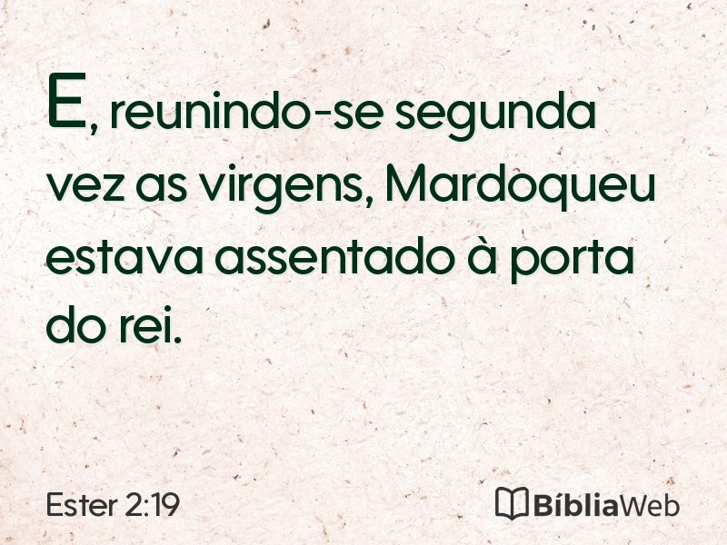 Ester 2:19 em imagem para compartilhar