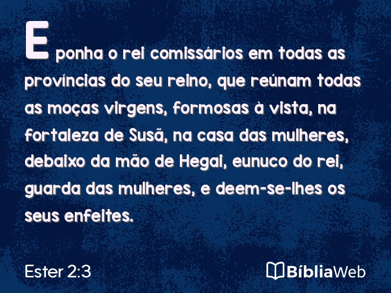 Ester 2:3 em imagem para compartilhar