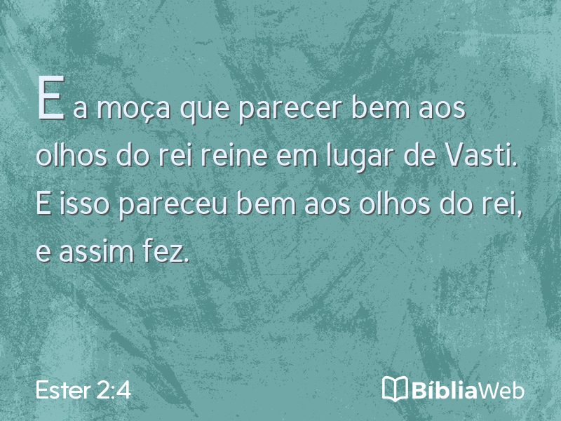 Ester 2:4 em imagem para compartilhar