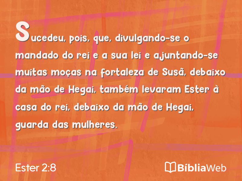 Ester 2:8 em imagem para compartilhar