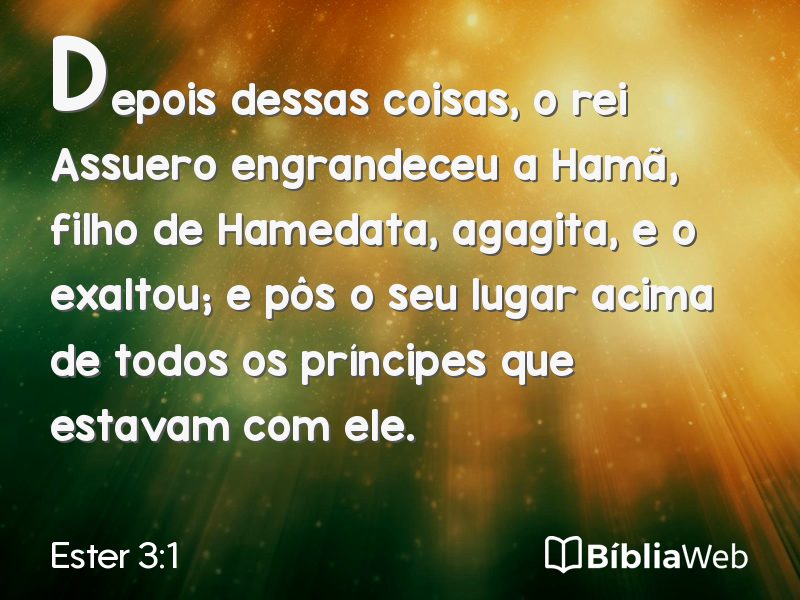 Ester 3:1 em imagem para compartilhar
