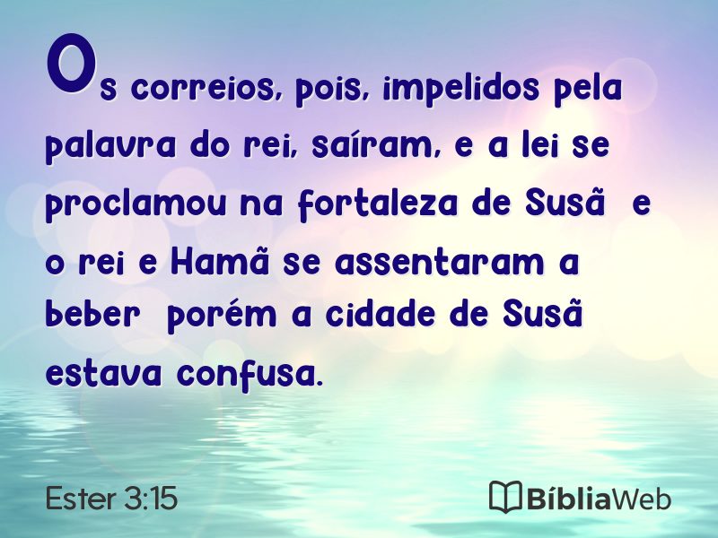 Ester 3:15 em imagem para compartilhar