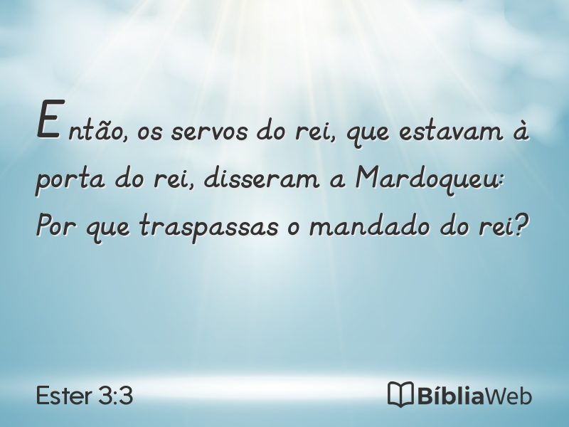 Ester 3:3 em imagem para compartilhar