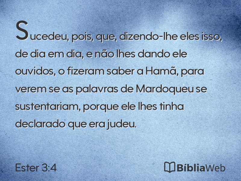 Ester 3:4 em imagem para compartilhar