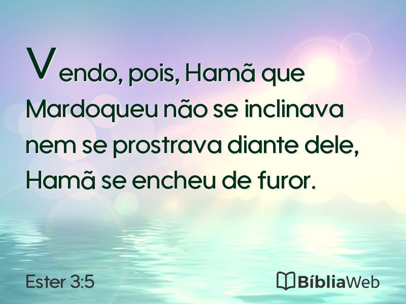 Ester 3:5 em imagem para compartilhar