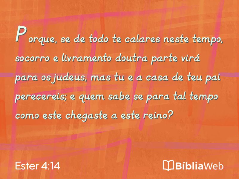Ester 4:14 em imagem para compartilhar