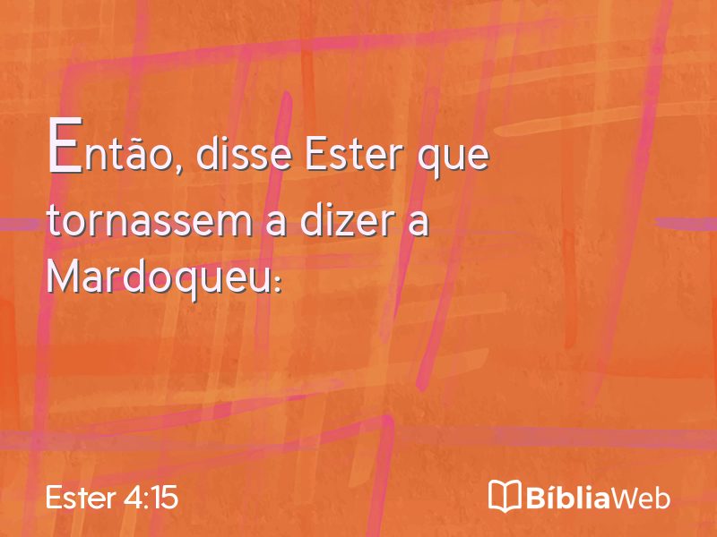 Ester 4:15 em imagem para compartilhar