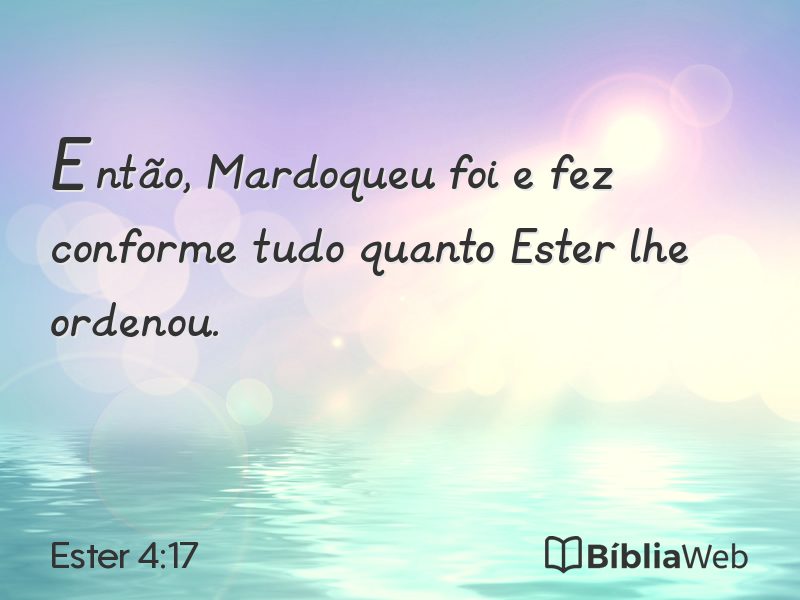 Ester 4:17 em imagem para compartilhar