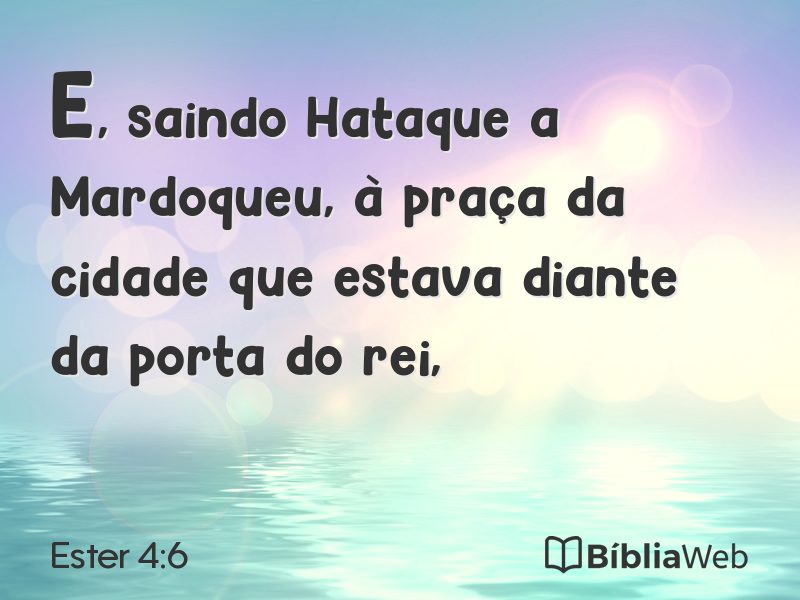 Ester 4:6 em imagem para compartilhar