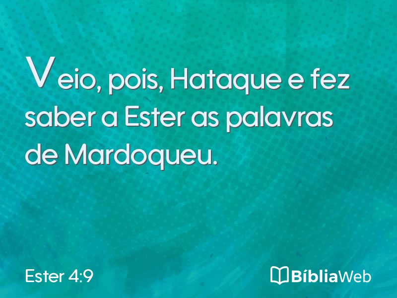 Ester 4:9 em imagem para compartilhar