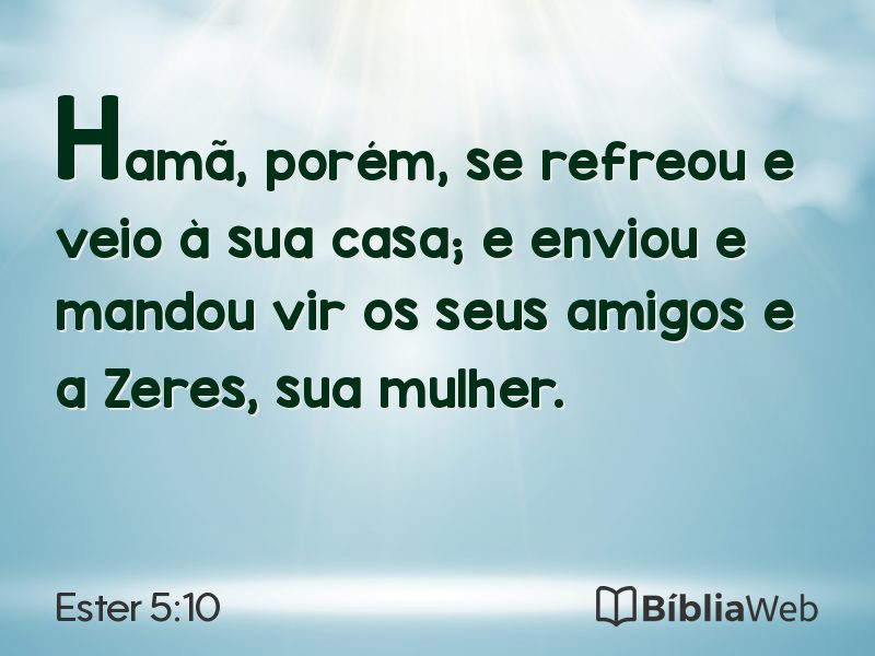 Ester 5:10 em imagem para compartilhar