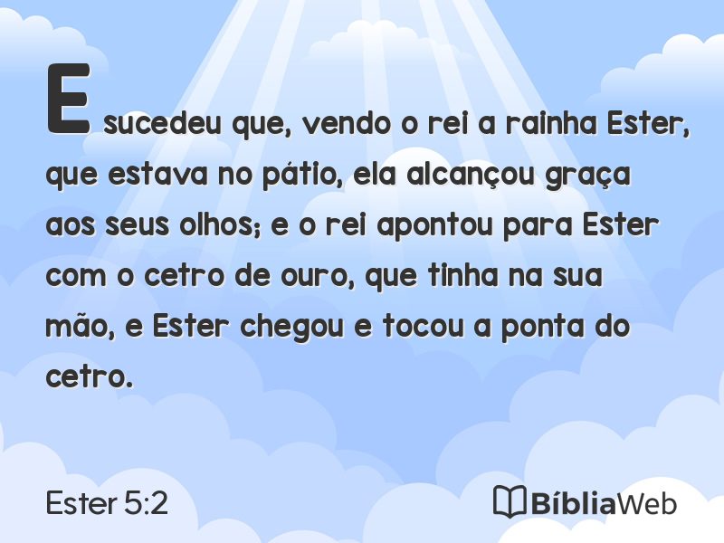 Ester 5:2 em imagem para compartilhar