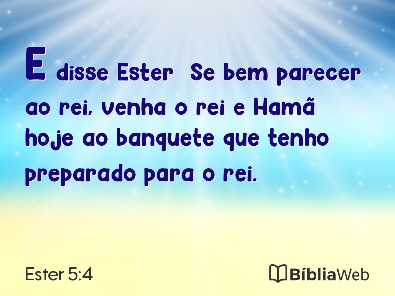 Ester 5:4 em imagem para compartilhar