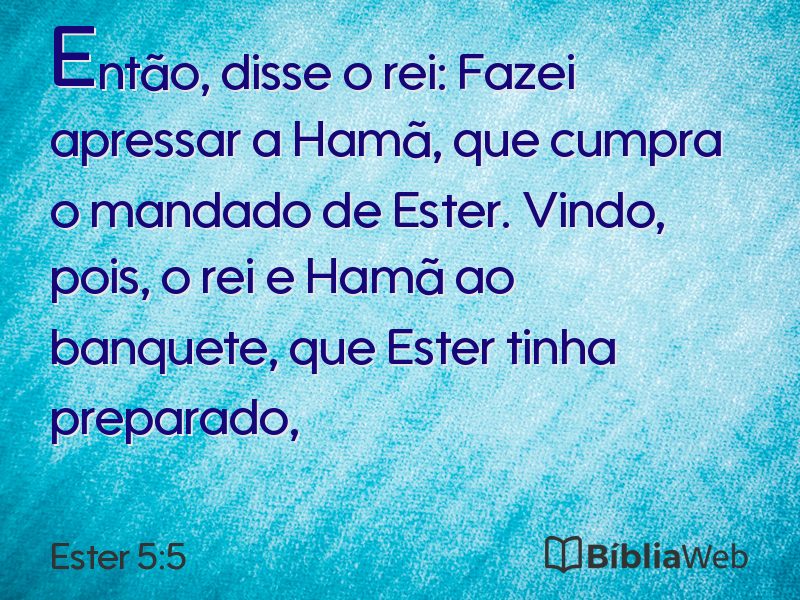 Ester 5:5 em imagem para compartilhar