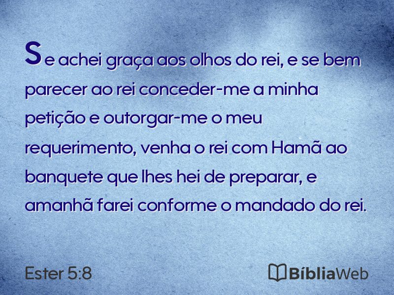 Ester 5:8 em imagem para compartilhar