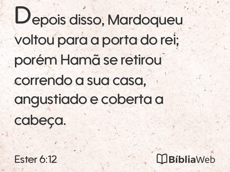 Ester 6:12 em imagem para compartilhar