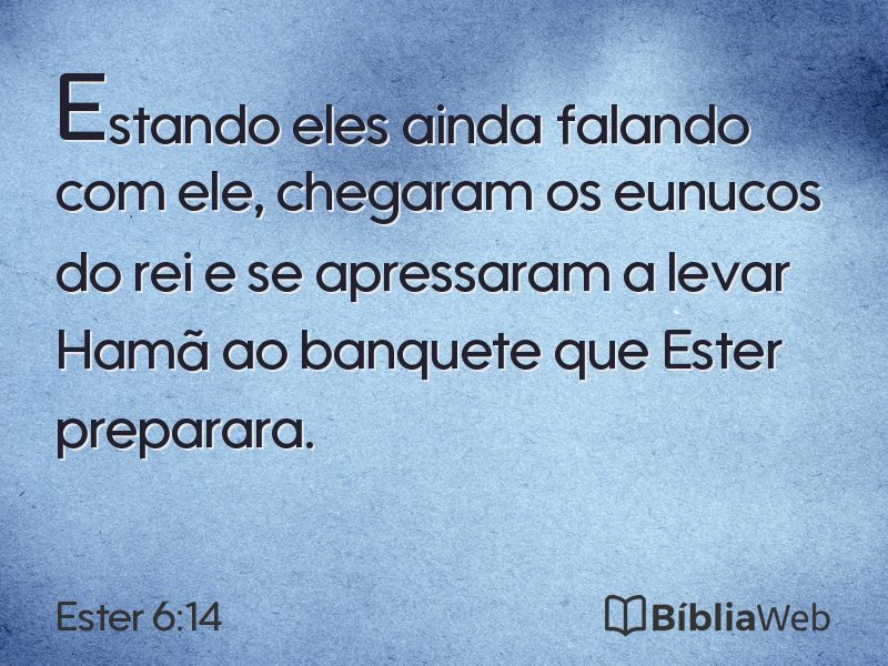 Ester 6:14 em imagem para compartilhar