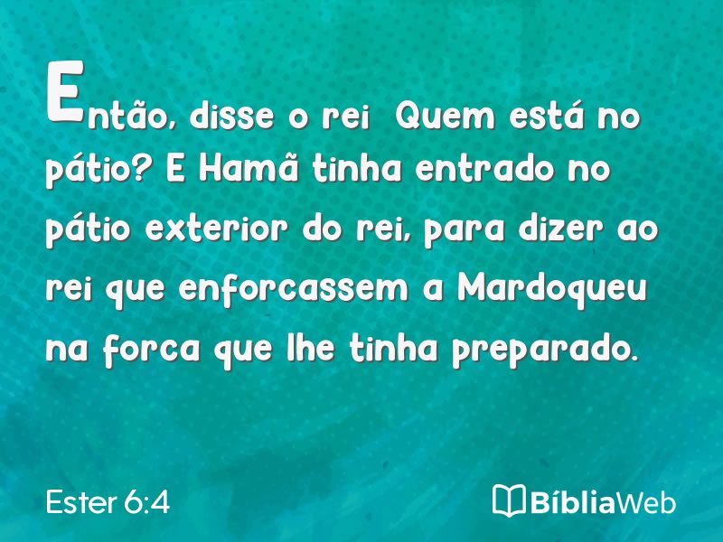 Ester 6:4 em imagem para compartilhar