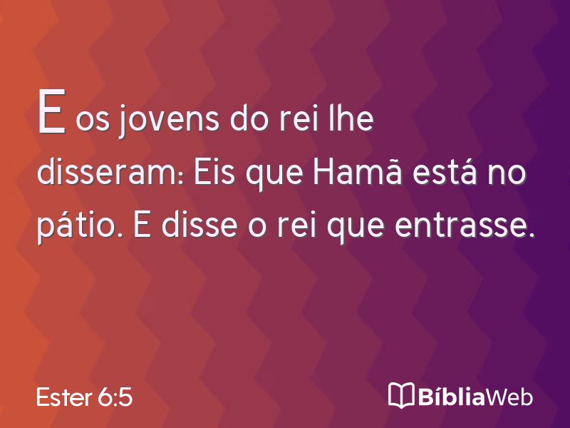 Ester 6:5 em imagem para compartilhar