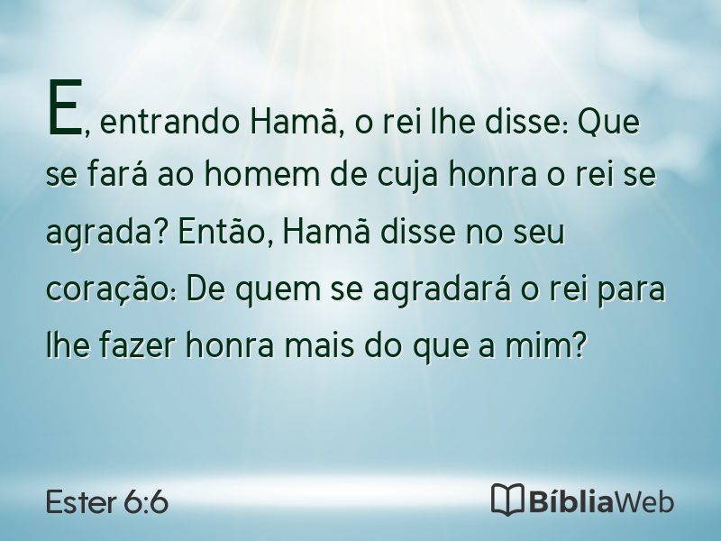 Ester 6:6 em imagem para compartilhar