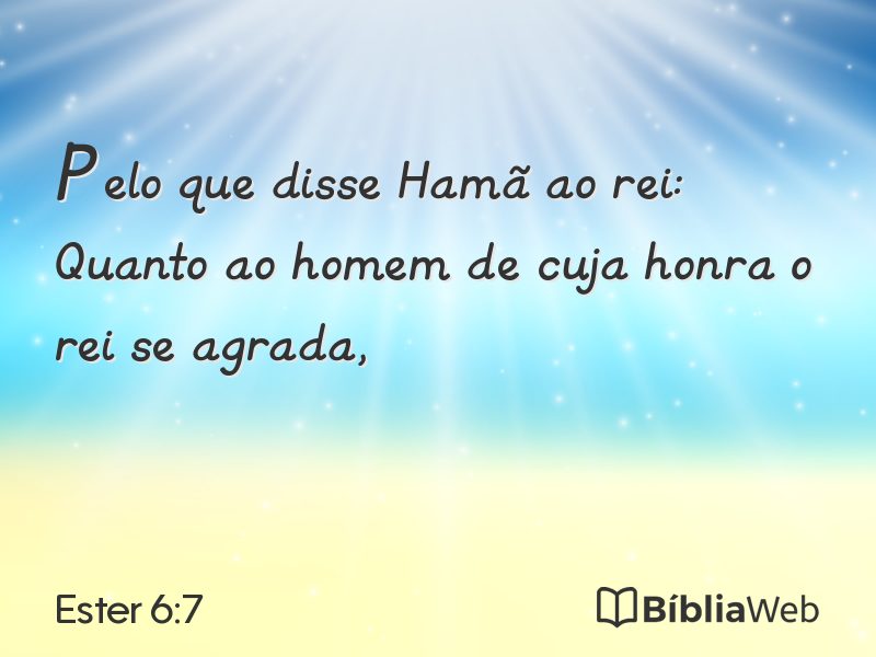 Ester 6:7 em imagem para compartilhar