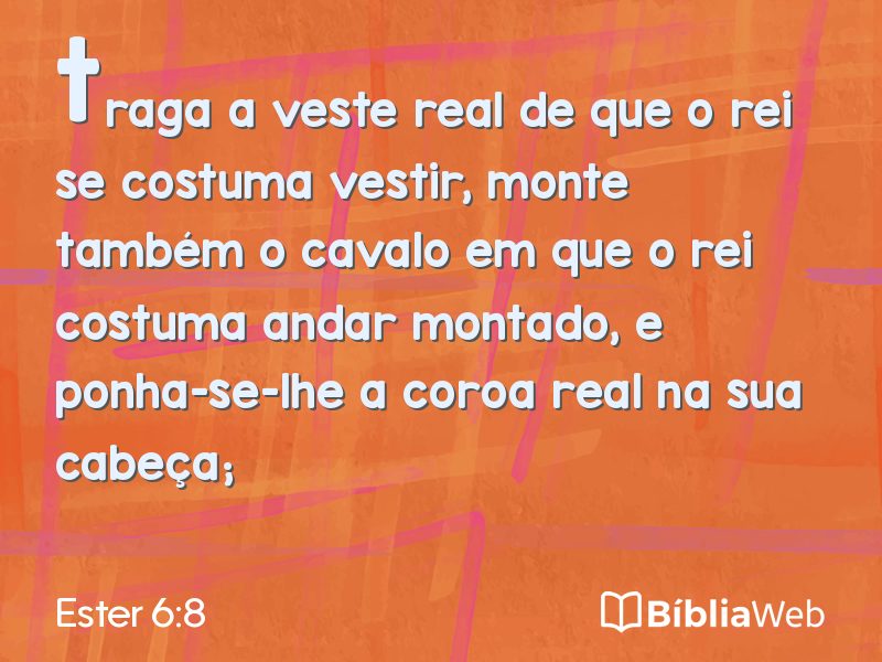 Ester 6:8 em imagem para compartilhar