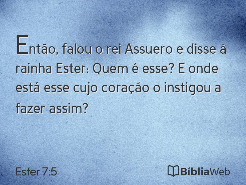 Ester 7:5 em imagem para compartilhar
