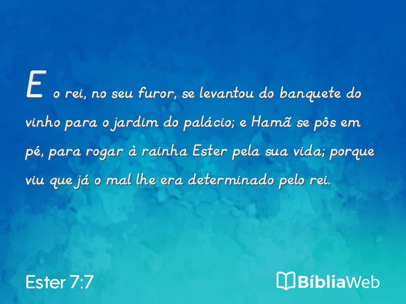 Ester 7:7 em imagem para compartilhar