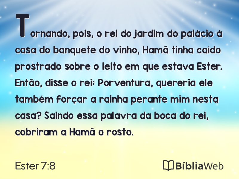 Ester 7:8 em imagem para compartilhar