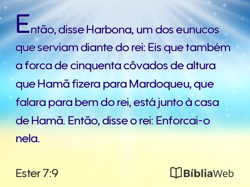 Ester 7:9 em imagem para compartilhar