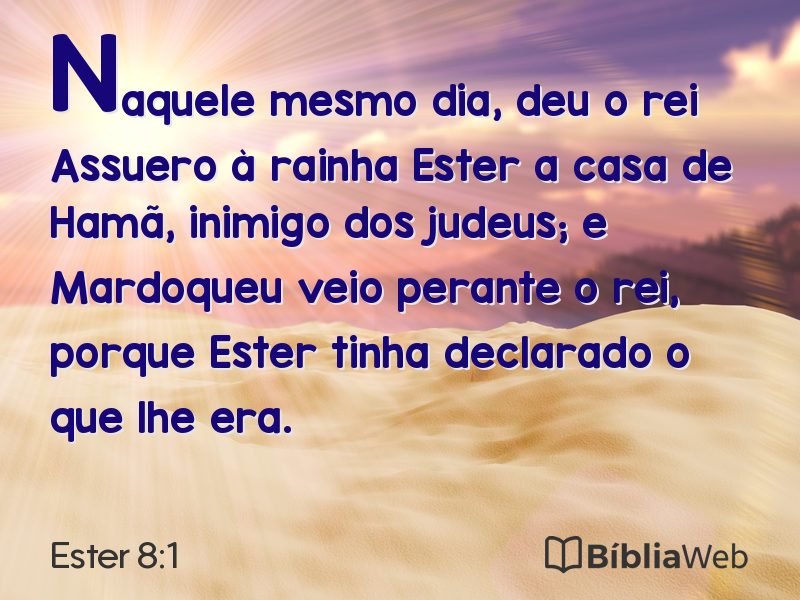 Ester 8:1 em imagem para compartilhar
