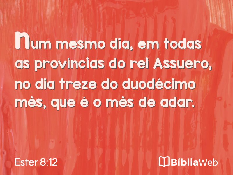 Ester 8:12 em imagem para compartilhar