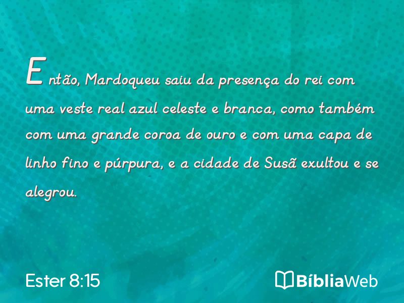 Ester 8:15 em imagem para compartilhar