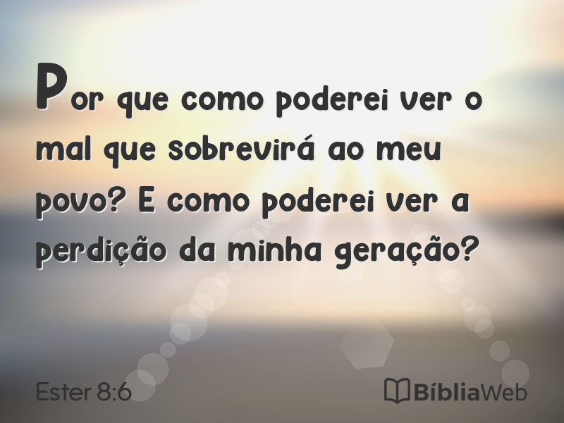 Ester 8:6 em imagem para compartilhar