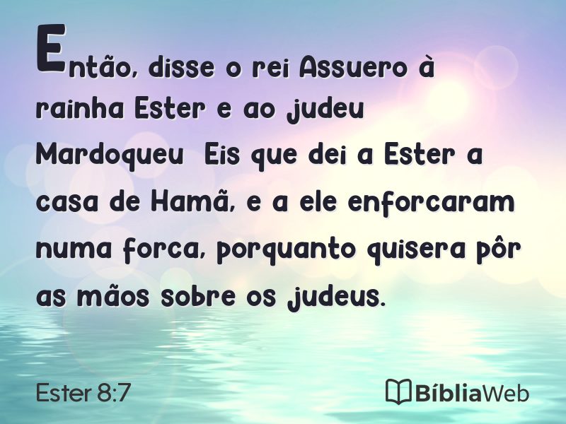 Ester 8:7 em imagem para compartilhar