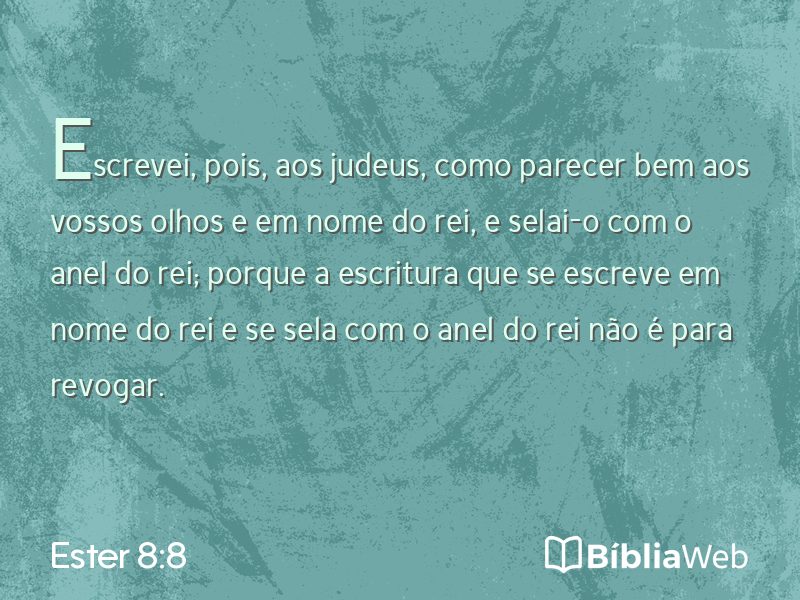 Ester 8:8 em imagem para compartilhar